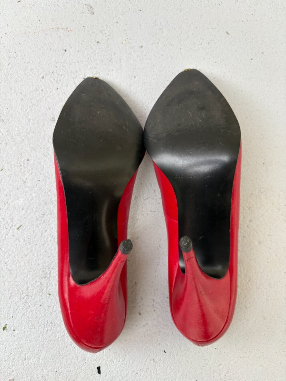 Dolcis Women's Size 9 M Red Leather Pointed Toe High Heel Pumps Stiletto - Picture 5 of 11